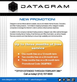 Datagram 3 months free promo feb 2013 promo