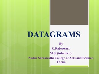 DATAGRAMS
By
C.Rajeswari,
M.Sc(info.tech),
Nadar Saraswathi College of Arts and Science,
Theni.
 