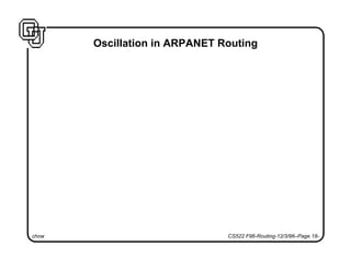 chow CS522 F96-Routing-12/3/96–Page 18-
Oscillation in ARPANET Routing
 