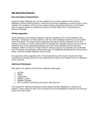 Data guard architecture | DOCX