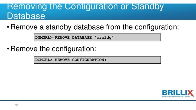 standby oracle remove database to in how Oracle to Introduction Data Broker Guard