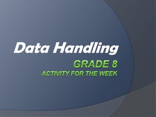 Data Handling
 