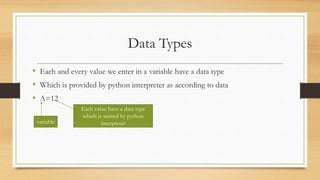 Data handling in python | PPT