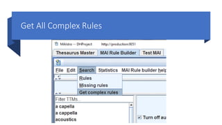 Get All Complex Rules
 