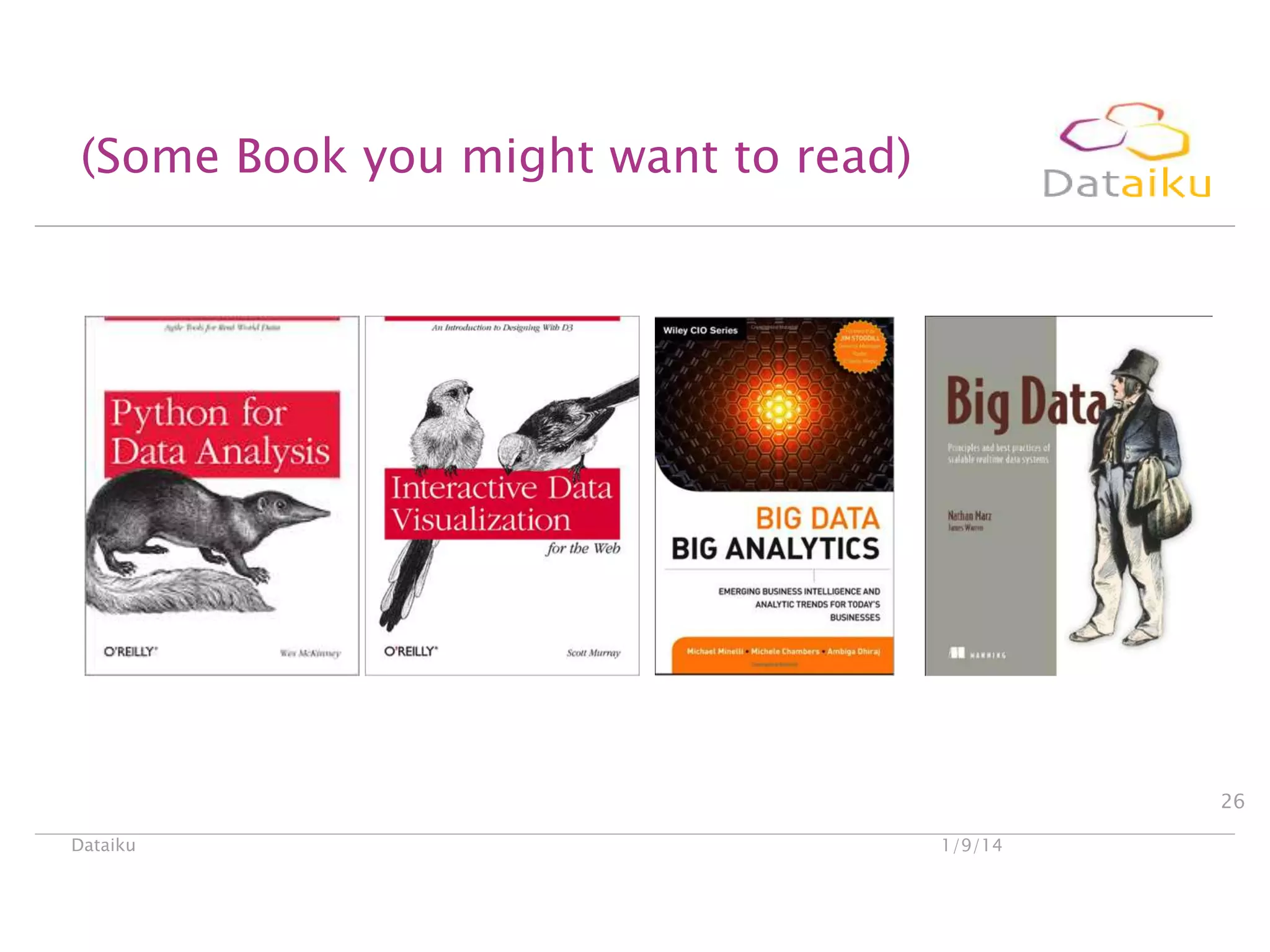 (Some Book you might want to read)

26
Dataiku

1/9/14

 