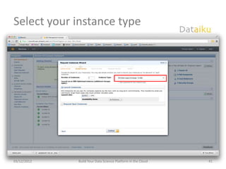 Select your instance type




03/12/2012   Build Your Data Science Platform in the Cloud   41
 
