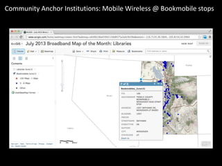 Community Anchor Institutions: Mobile Wireless @ Bookmobile stops
 