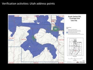Verification activities: Utah address points
 