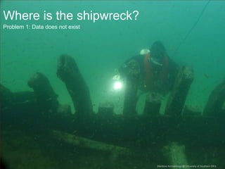 Where is the shipwreck?
Problem 1: Data does not exist
Maritime Archaeology @ University of Southern DK's