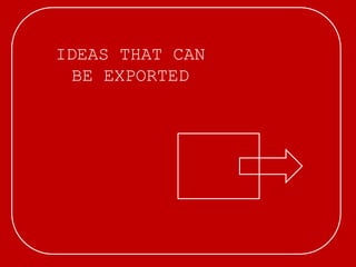 IDEAS THAT CAN
BE EXPORTED