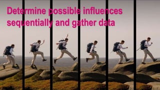 Determine possible influences
sequentially and gather data
 
