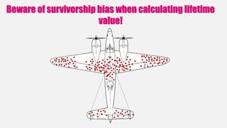 Beware of survivorship bias when calculating lifetime
value!
 