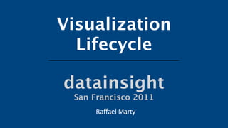 Visualization
  Lifecycle

datainsight
 San Francisco 2011
     Raffael Marty
 