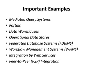 Database Integration Examples Data integration | PDF