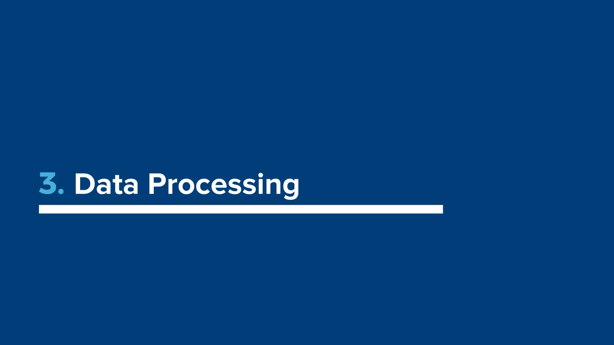 3. Data Processing
 