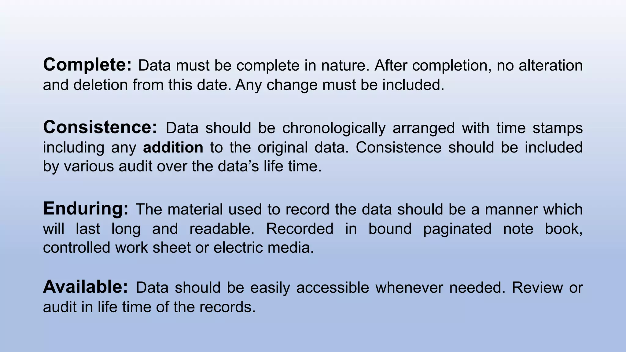 Data integrity & ALCOA+ | PPTX