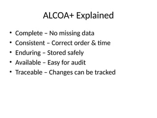 Simple explanation of Data Integrity Clear breakdown of ALCOA ...