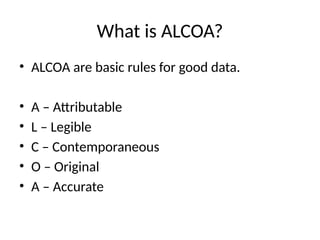 Simple explanation of Data Integrity Clear breakdown of ALCOA ...