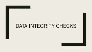 Data Integrity Checks & Lunh Algorithm | PDF
