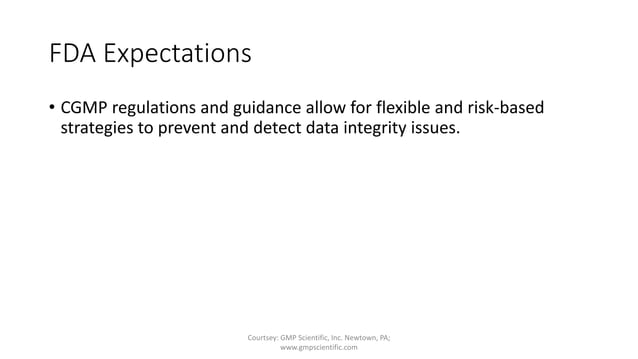 Data Integrity GMP Scientific | PDF