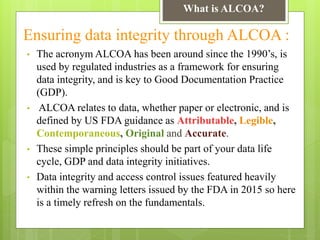 Pharmaceutical Data integrity training | PPTX