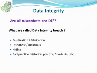 Data Integrity Training by Dr. A. Amsavel | PDF