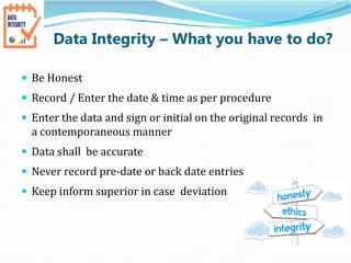 Data Integrity Training by Dr. A. Amsavel | PDF