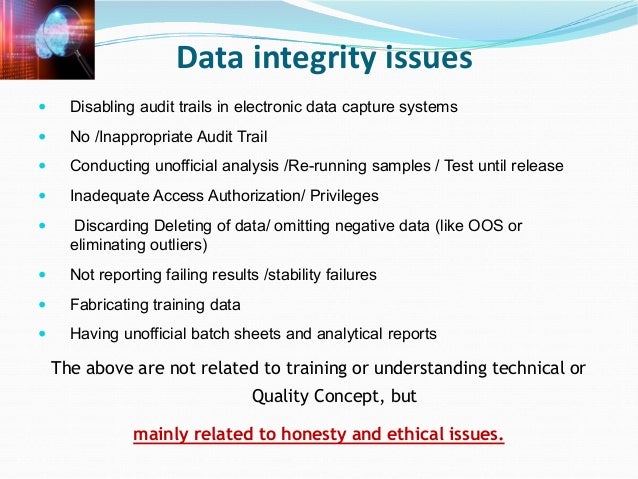 Data Integrity Training by Dr. A. Amsavel