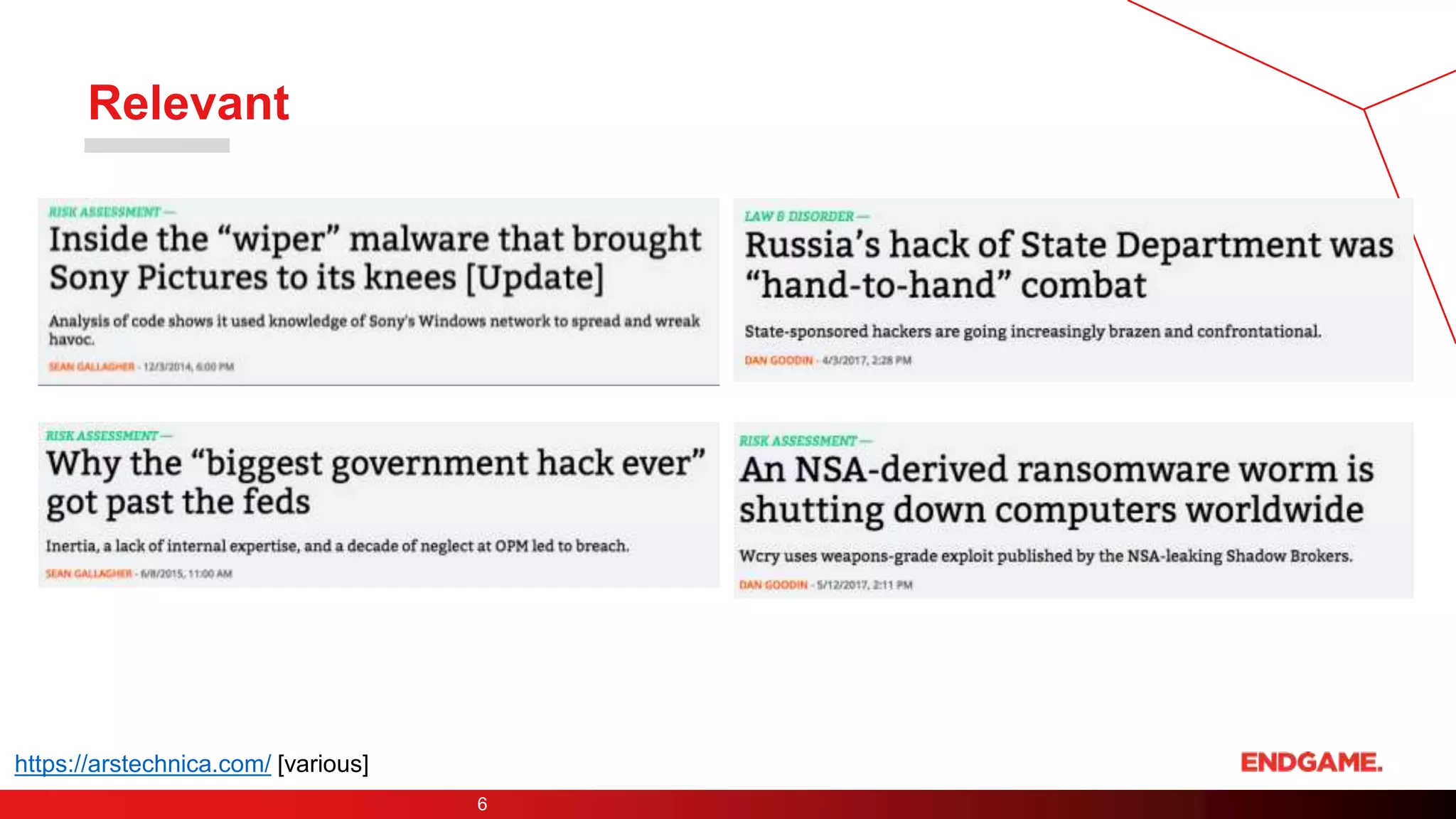 Relevant
6
https://arstechnica.com/ [various]
 