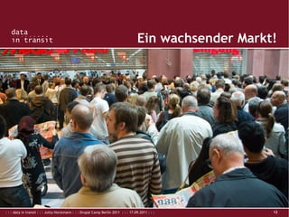 : : : data in transit : : : Jutta Horstmann : : : Drupal Camp Berlin 2011 : : : 17.09.2011 : : : 12
Ein wachsender Markt!
 