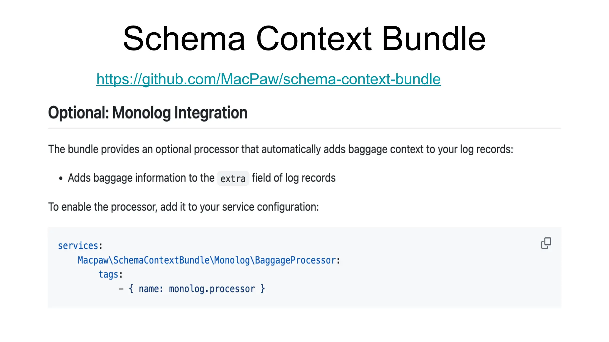 Schema Context Bundle
https://github.com/MacPaw/schema-context-bundle
 