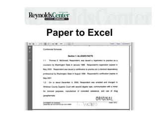 Paper to Excel

 