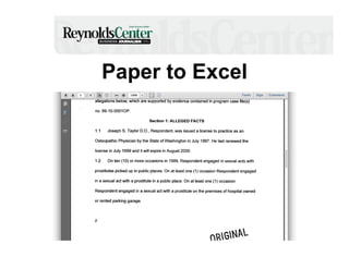 Paper to Excel

 