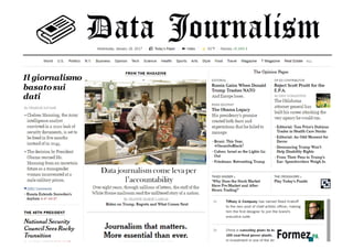 Il giornalismo
basato sui
dati
Data journalismcome leva per
l’accountability
 