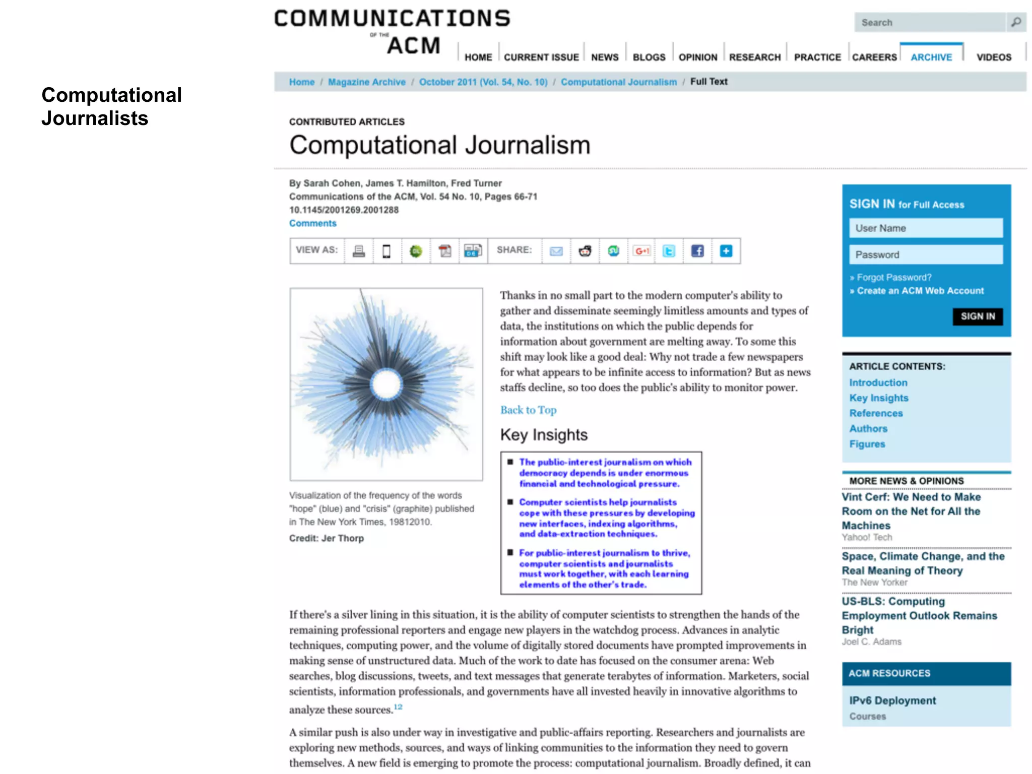Computational
Journalists
 
