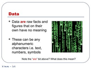 Data, knowledge and information | PPT