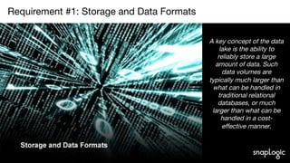 2
Requirement #1: Storage and Data Formats

A key concept of the data
lake is the ability to
reliably store a large
amount...