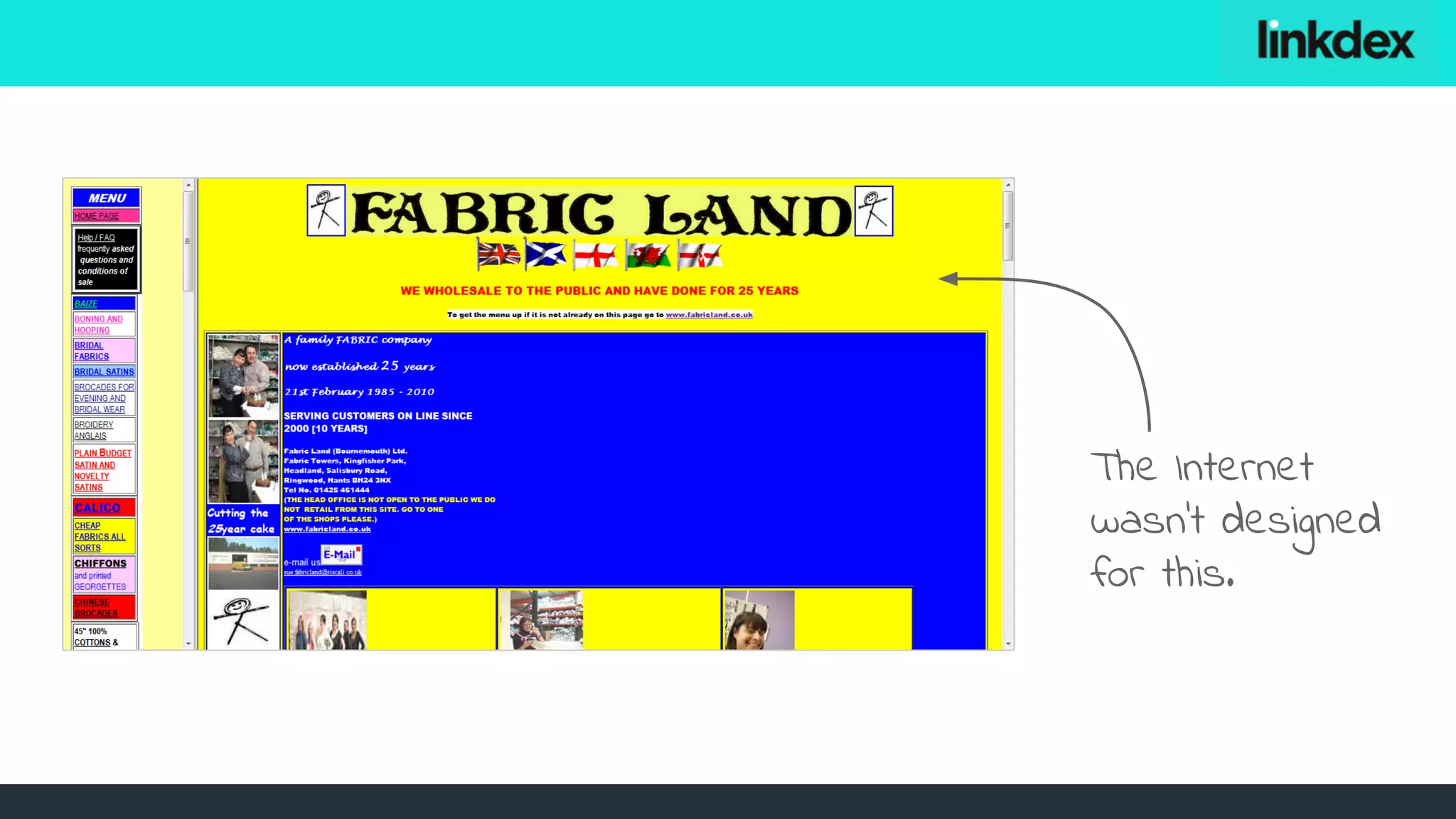 The Internet
wasn’t designed
for this.
 