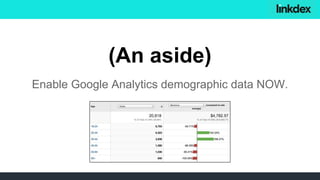 (An aside)
Enable Google Analytics demographic data NOW.
 