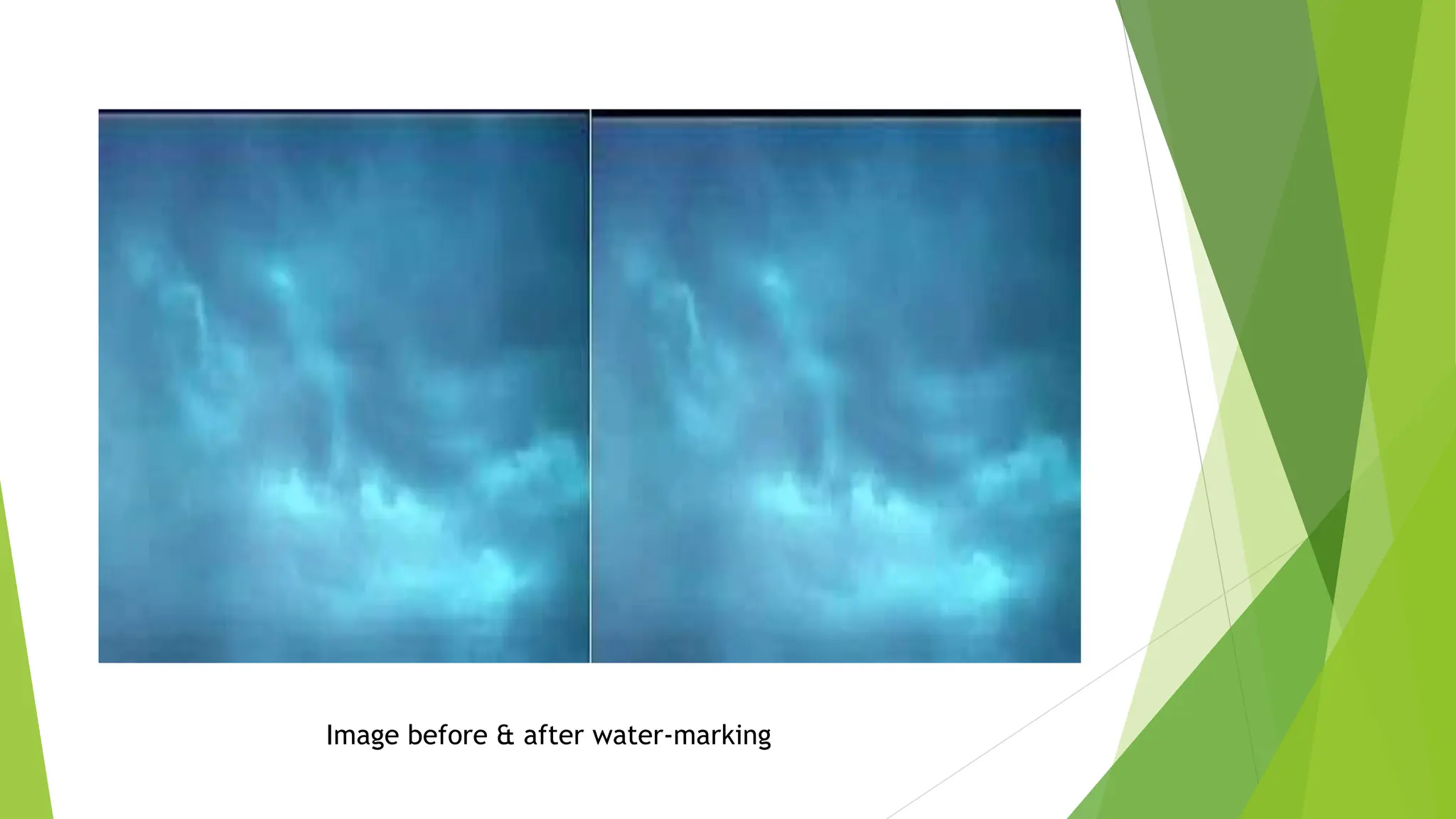 Image before & after water-marking
 