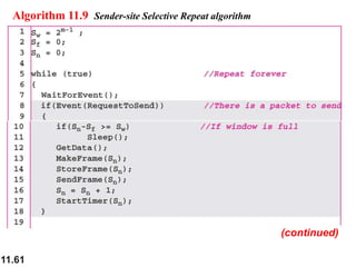 11.61
Algorithm 11.9 Sender-site Selective Repeat algorithm
(continued)
 