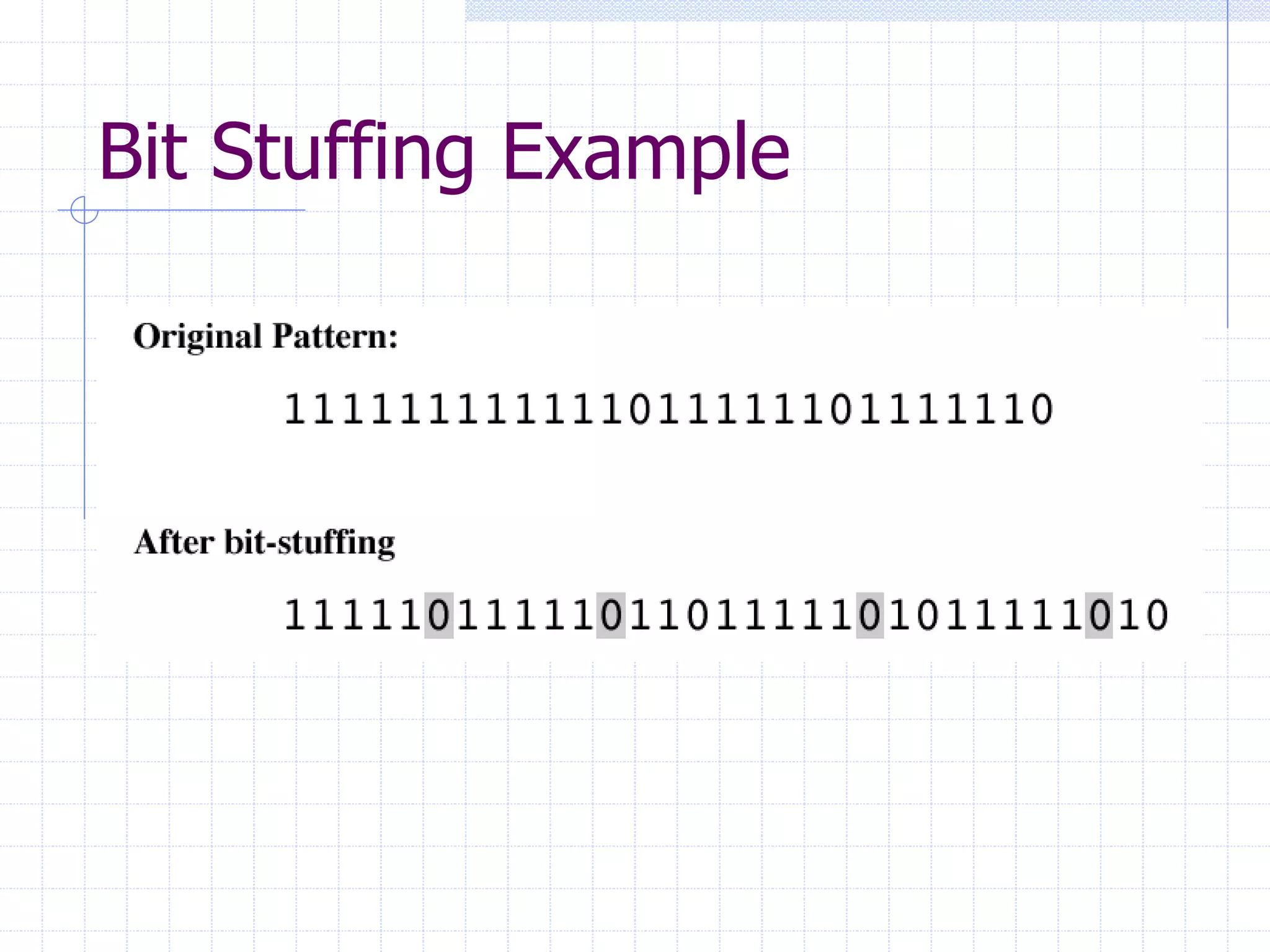 Bit Stuffing Example 
 