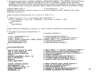 Networks: Data Link Layer 30
 