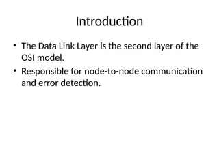 data_link_layer_presentation.pptx for CS students | PPTX