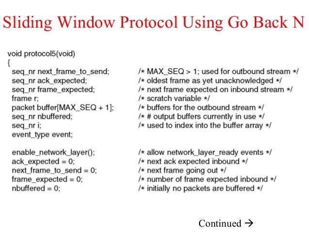 Sliding window programming
