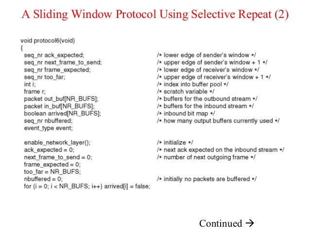 sliding window protocol java program
