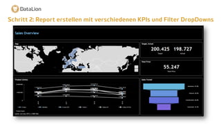 Schritt 2: Report erstellen mit verschiedenen KPIs und Filter DropDowns
 