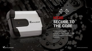 H350
SECURE TO
THE CORE
A true military-grade,
enterprise class mobile storage
device for government and
business.
COPYRIGHT DATALOCKER 2022
 