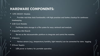 Data Logger project using RTC module and Arduino Uno | PPT