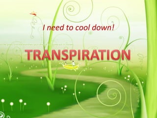 I need to cool down!
 